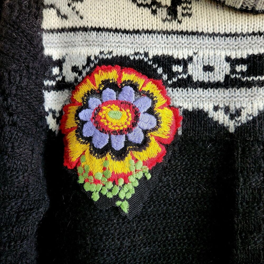 Desigual by Christian Lacroix Women's Sweater Size L Pullover Cowl Neck EUC - Picture 2 of 7